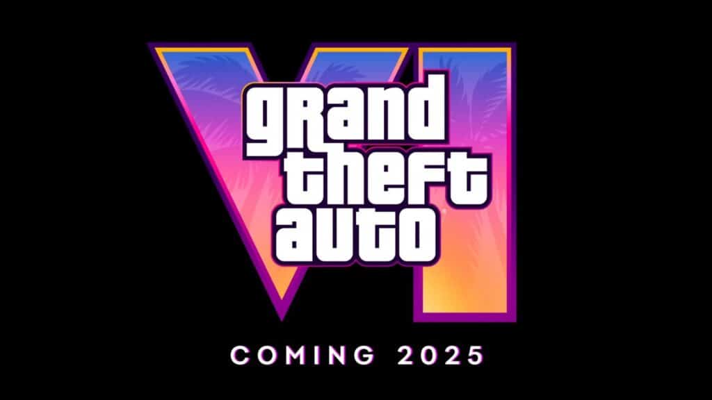 An image showing the logo of GTA 6 along with the text that reads "Coming 2025."