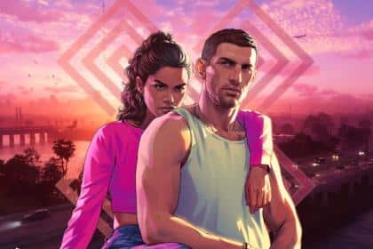 An image showing the GTA 6 protagonist with the thenexden logo and the vice city poster in the background.