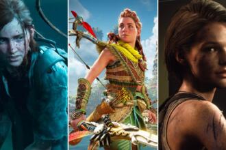 A collage showing three popular female protagonist from games.