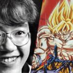 Akira Toriyama pictured next to Goku from Dragon Ball