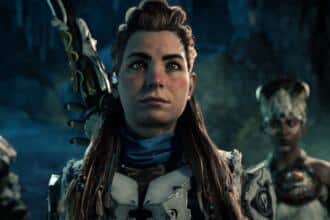 An image showing Horizon Forbidden West protagonist Aloy next to her allies.