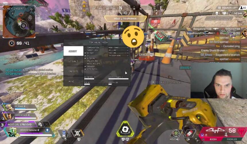 Apex Legends pro Genburten hacked in ALGS