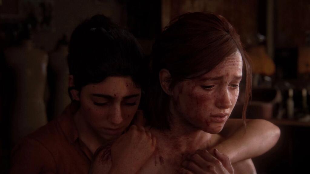 An image showing the female protagonist of The Last of Us Part 2, Ellie, with her love interest in the game.