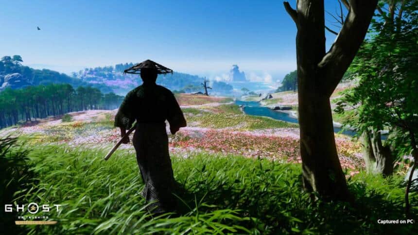 Ghost of Tsushima Director's Cut promotional image captured on PC.