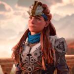 An image showing a poster of Horizon Forbidden West featuring its protagonist Aloy.
