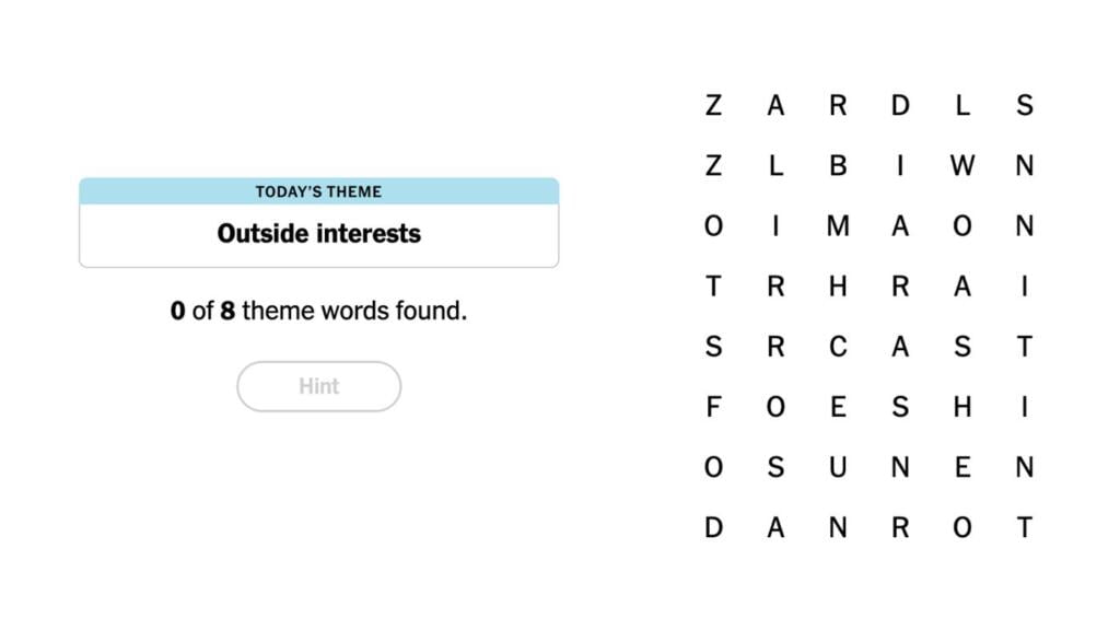 A screenshot showing the March 17, 2024 NYT Strands puzzle grid.