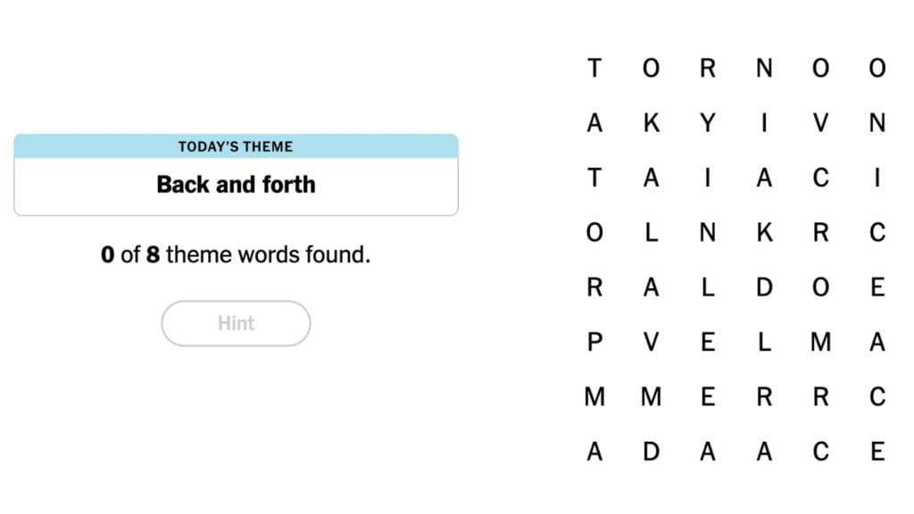 A screenshot showing the NYT Strands puzzle for March 20.