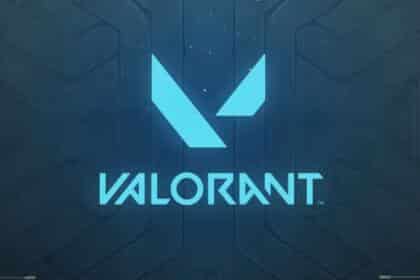 An image showing the logo of Valorant in blue color.