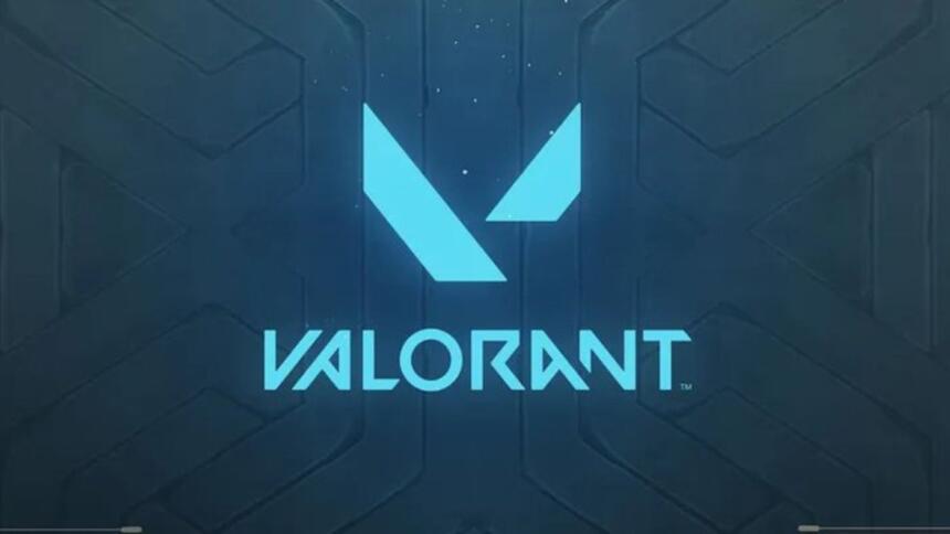 An image showing the logo of Valorant in blue color.